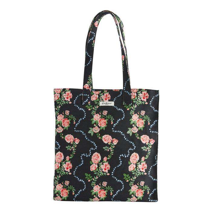 Female Large Bookbag Rose Flutter Navy 1
