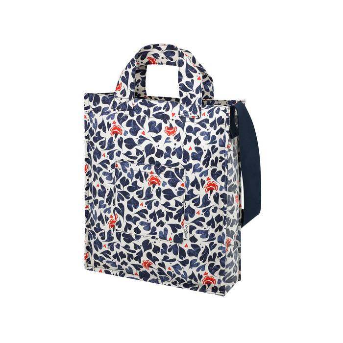 Organic Cotton Tall Tote Marble Hearts Cream/Navy 1