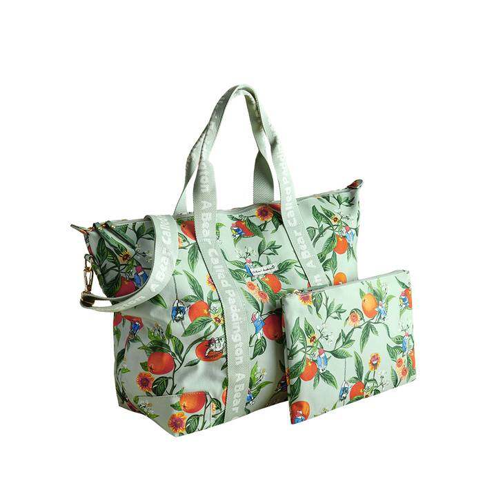 Female Overnight Bag Paddington Oranges Green