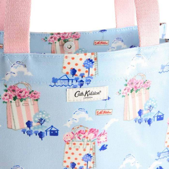 Female Medium Bookbag Flower Market Blue 1