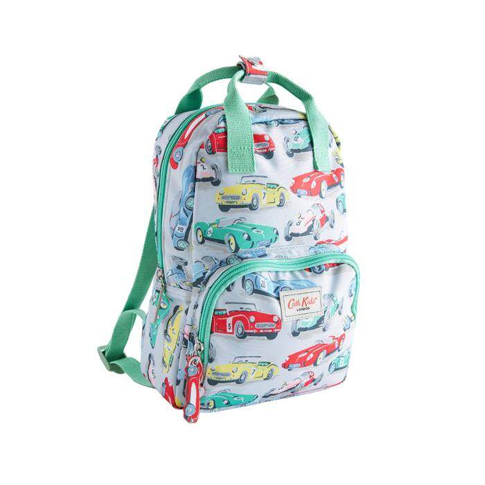 Kids Medium Backpack Retro Cars Green