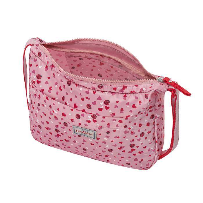 Foldaway Cross Body Mini Lovebugs Pale Rose 1