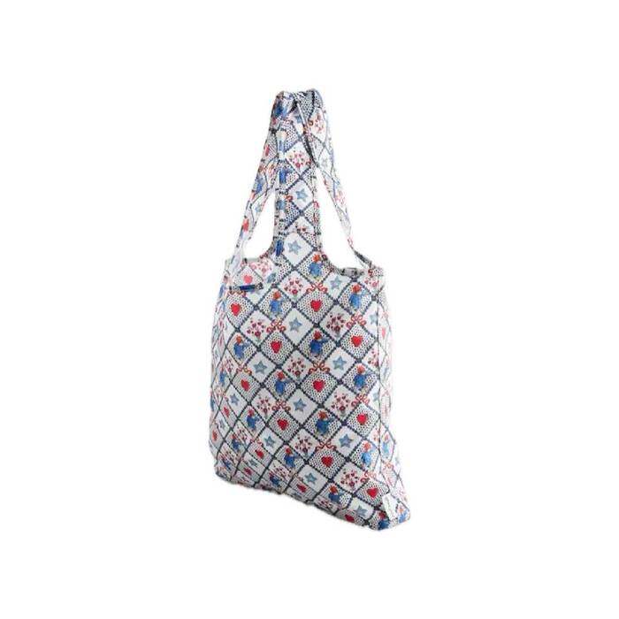 Female Foldaway Shopper Paddington Check Ecru