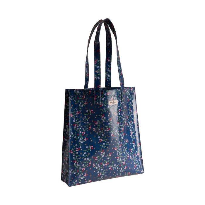 Female Large Bookbag Trailing Star Sprigs Navy