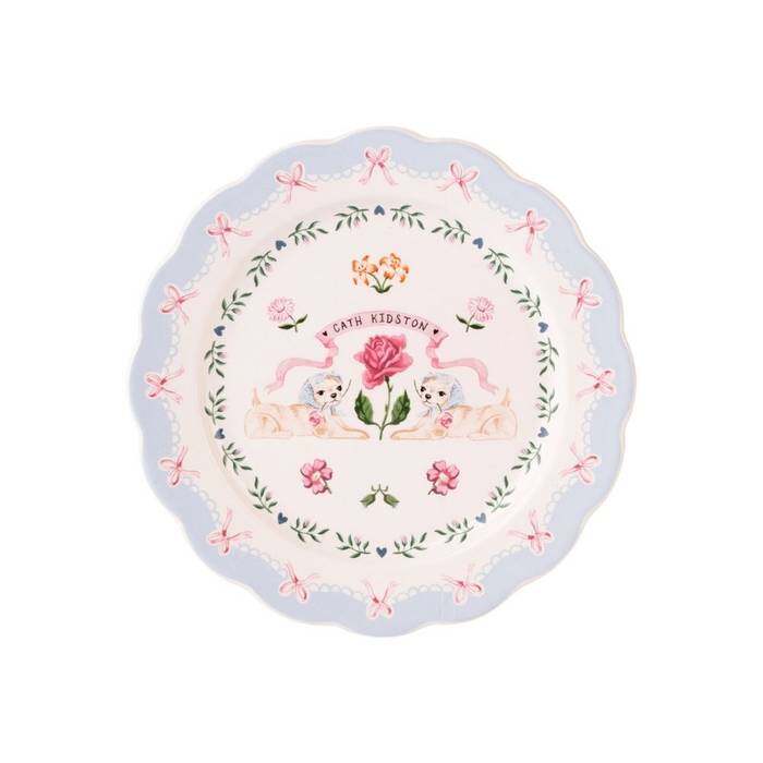 Scallop Plate (16 cm) Butterfly & Sentiment Gifting Multi-color