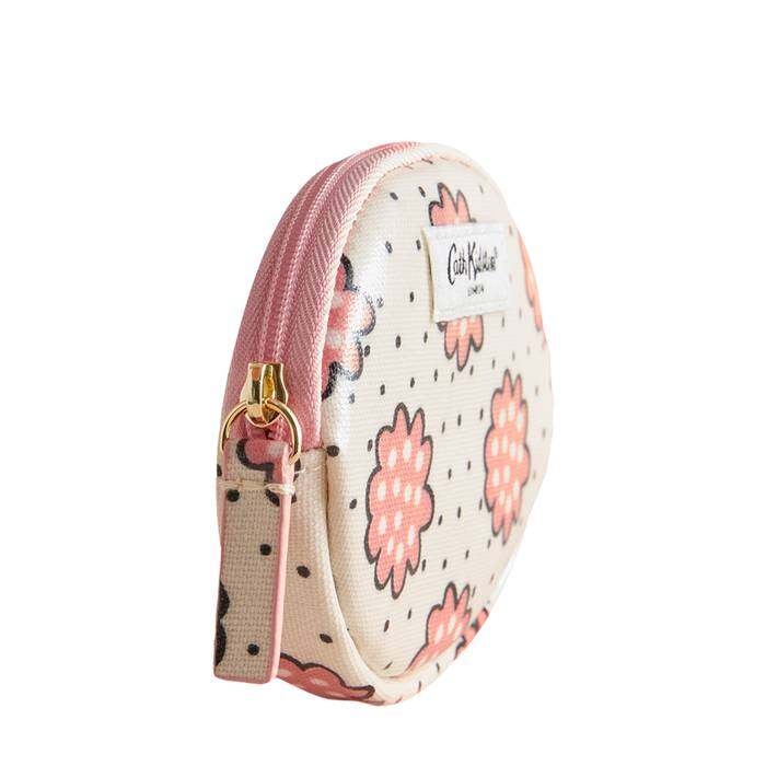 Female Oval Coin Purse Posey spot Ecru 1