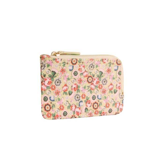 Female Card & Coin Purse Pearly Queen Ditsy Yellow