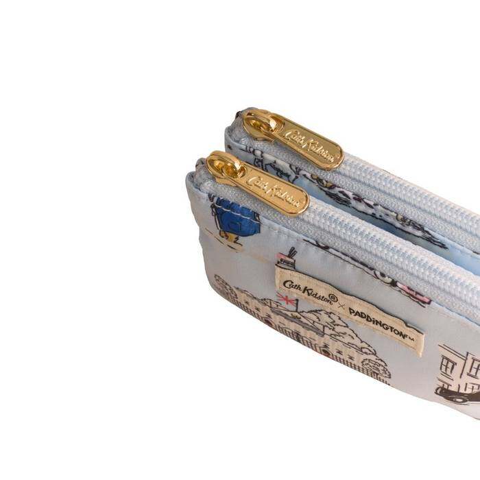 Female Double Zip Purse Paddington London Blue 1