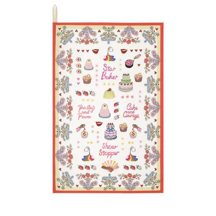 Placement Tea Towel GBBO Conversational Cream