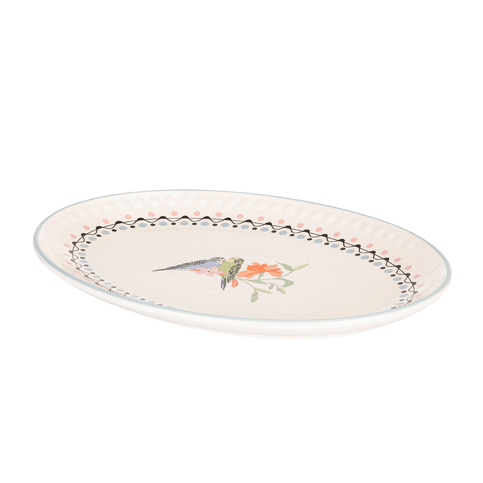 Multi CERAMIC OVAL PLATTER Painted Table 1