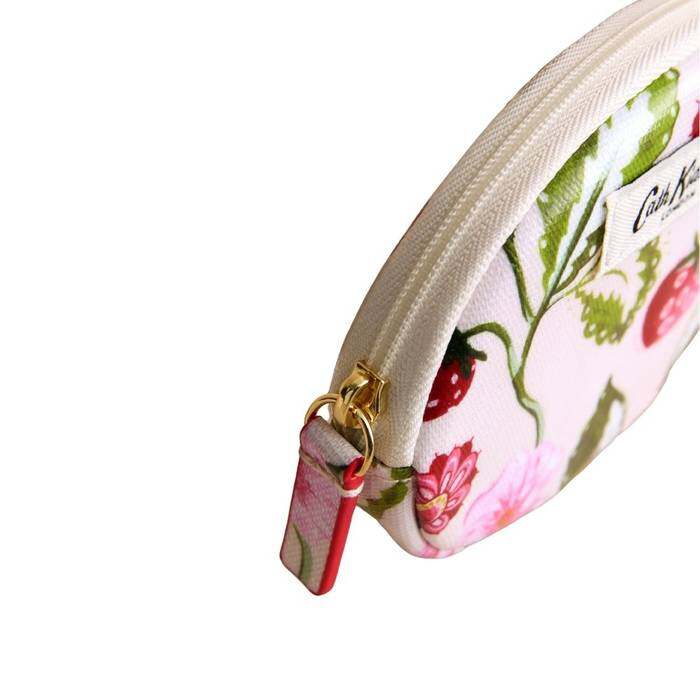Female Oval Coin Purse Strawberry Garden Ecru 1
