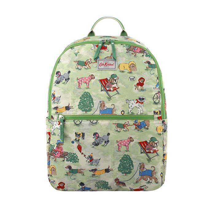 Foldaway Backpack Park Dogs Green