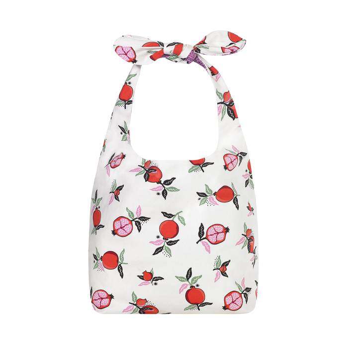 Large Reversible Knotted Shopper Pomegranate Cream