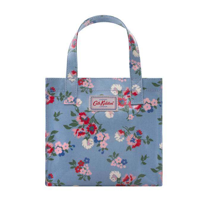 Small Bookbag Summer Floral Light Blue