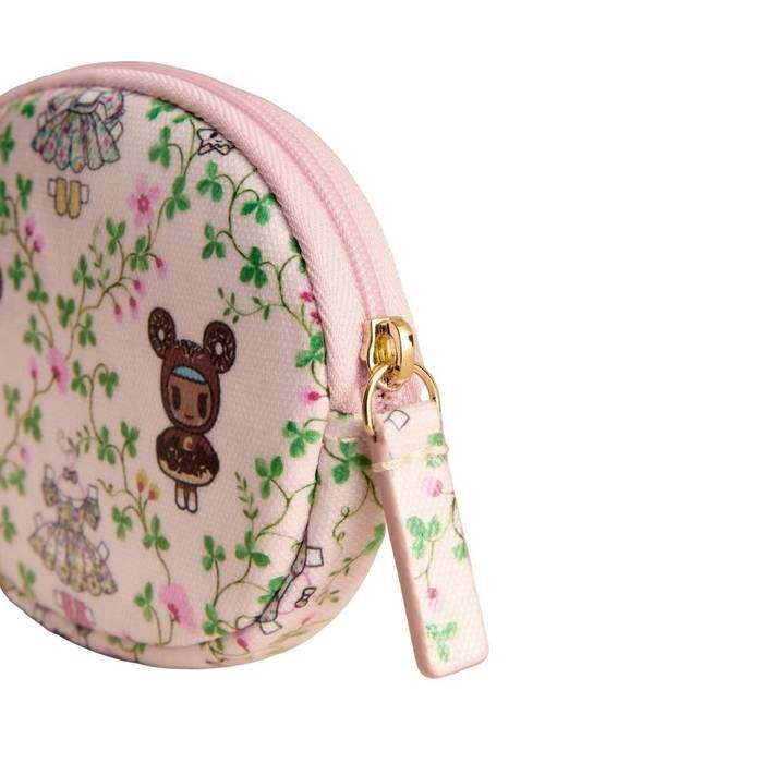 Female Oval Coin Purse Tokidoki Paper Dresses Cream 1
