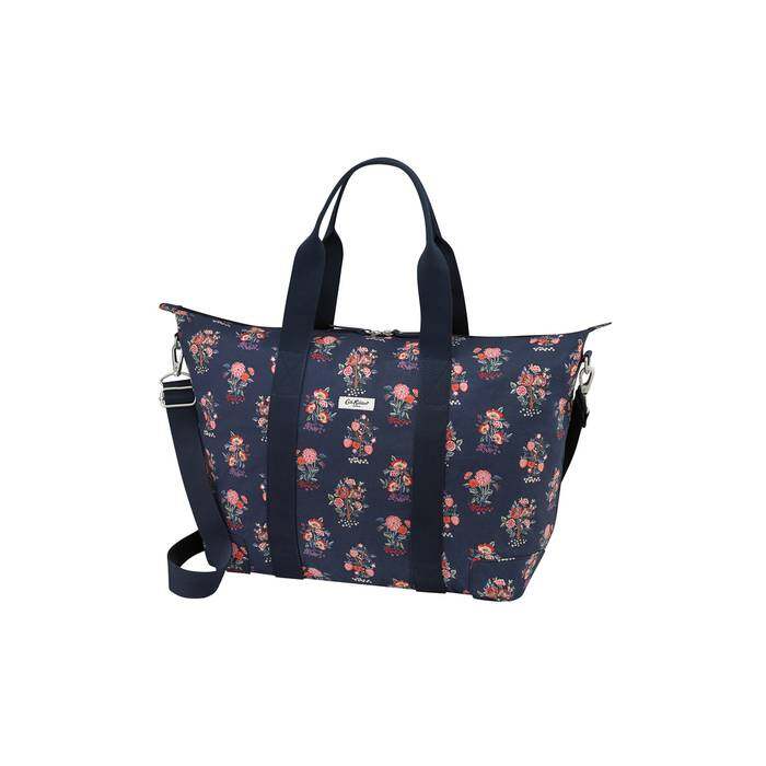 Foldaway Overnight Bag Kingdom Posey Navy 1