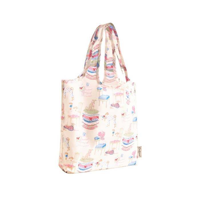 Female Mini Foldaway Shopper Hackney Dogs Cream