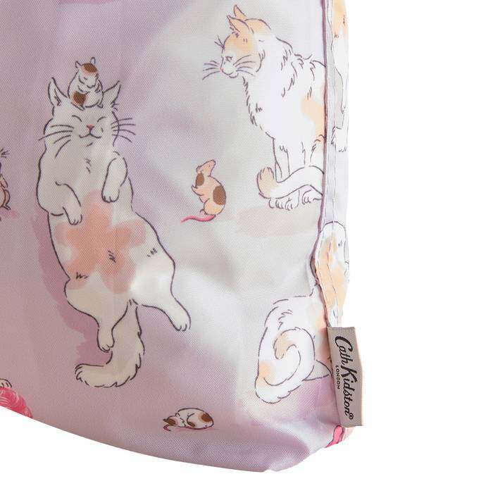 Female Foldaway Shopper Cats & Mouse Pink 1