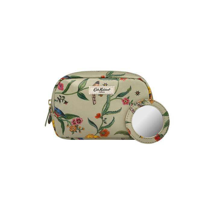 Classic Make Up Case Summer Birds Green