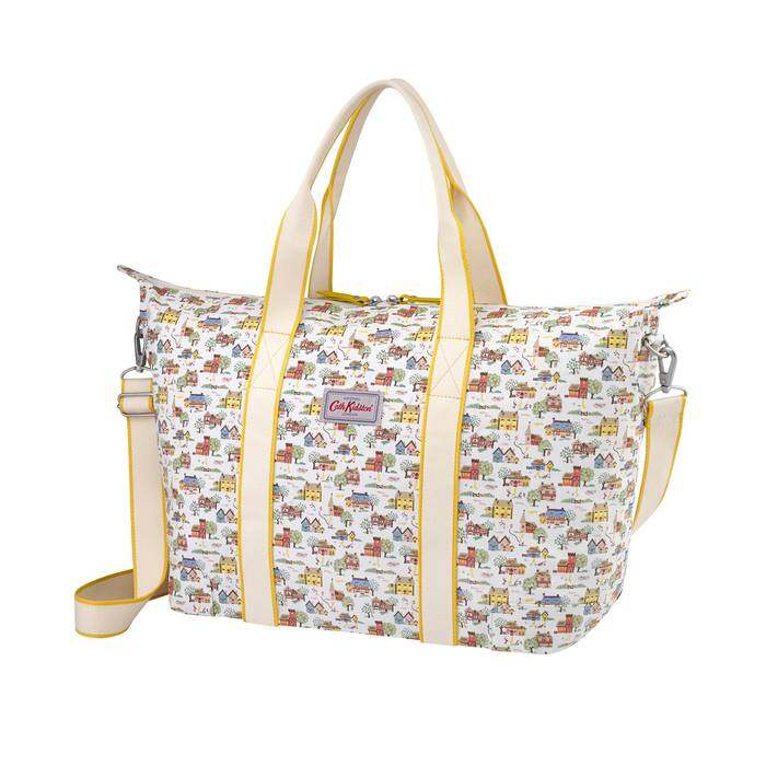 Foldaway Overnight Bag Home Sweet Home Cream 1
