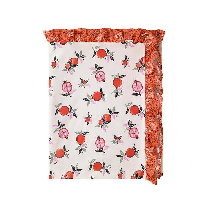 Frill Tablecloth Pomegranate Cream