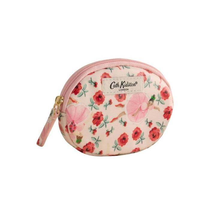 Oval Coin Purse Dancer Ditsy Ecru
