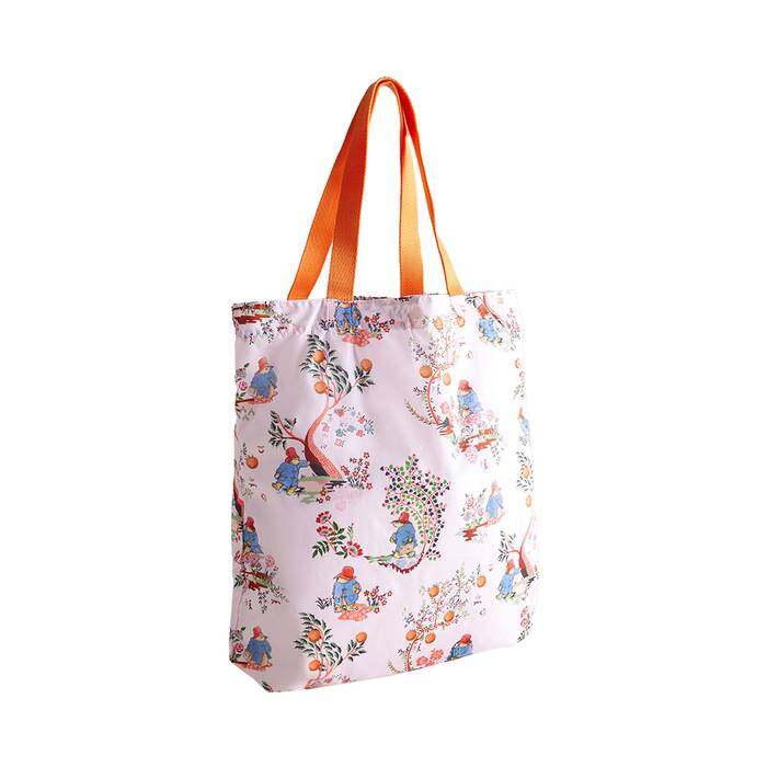 Female Foldaway Tote Paddington Oranges Ecru