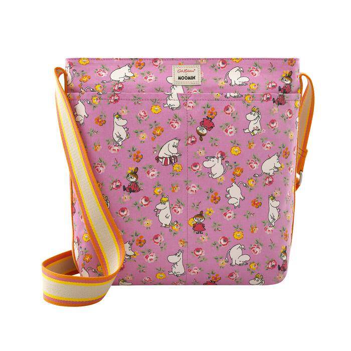 Zipped Messenger Bag Moomins Linen Sprig Pink