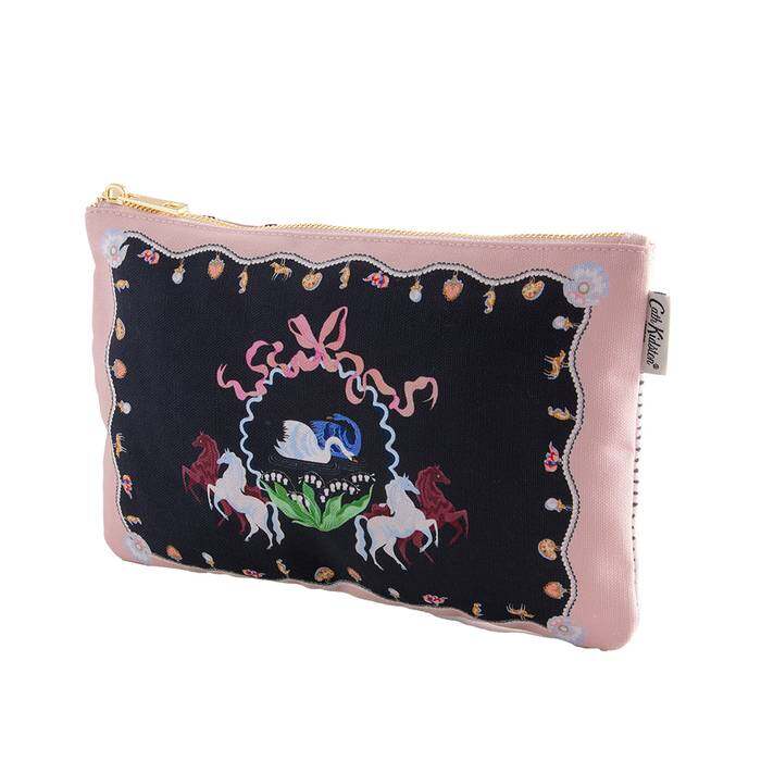 Female Round Pouch Swan Black