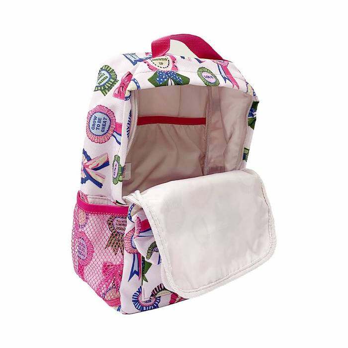 Kids Girl Frill Font Backpack Rosette Lilac Purple 1