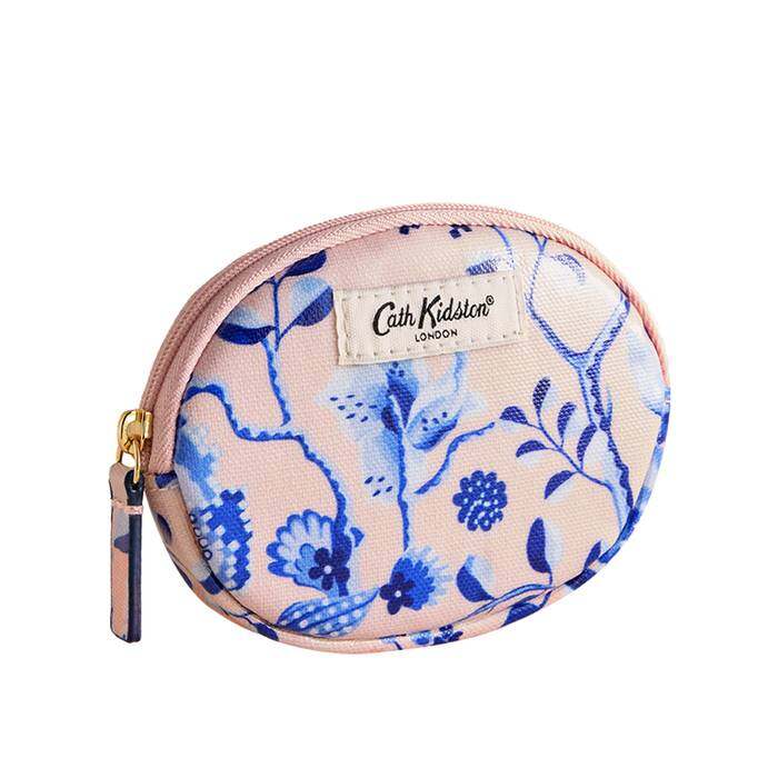 Female Oval Coin Purse Mystery Floral Pink