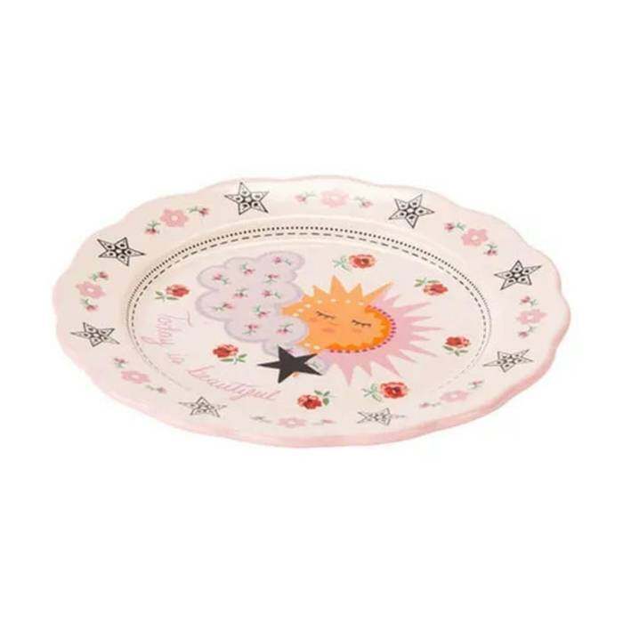 Scallop Plate (16 cm) Cloud Ditsy Multi-color 1
