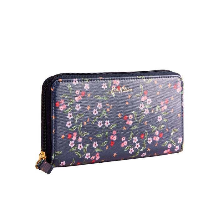 Female Continental Wallet Trailing Star Sprigs Navy