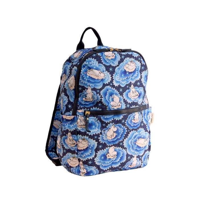 Female Foldaway Backpack Moomin Clouds Blue