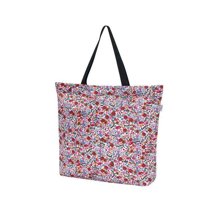Large Foldaway Tote Brave Soul Cream 1