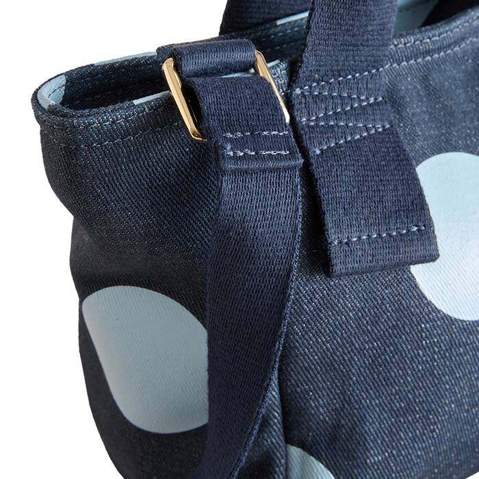 Female Mini Tote Crossbody Spot Print Denim 1
