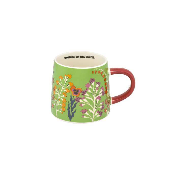 Billie Mug Paper Pansies Green