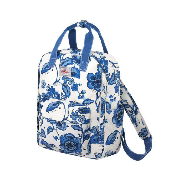 Recycled Utility Backpack Chintz Flower  Warm Cream 1