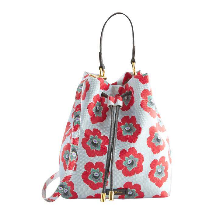 Female Bucket Bag Retro Flower Blue 1