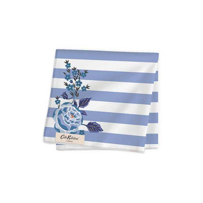 Set 4 NAPKINS STRAWBERRY GARDEN Blue