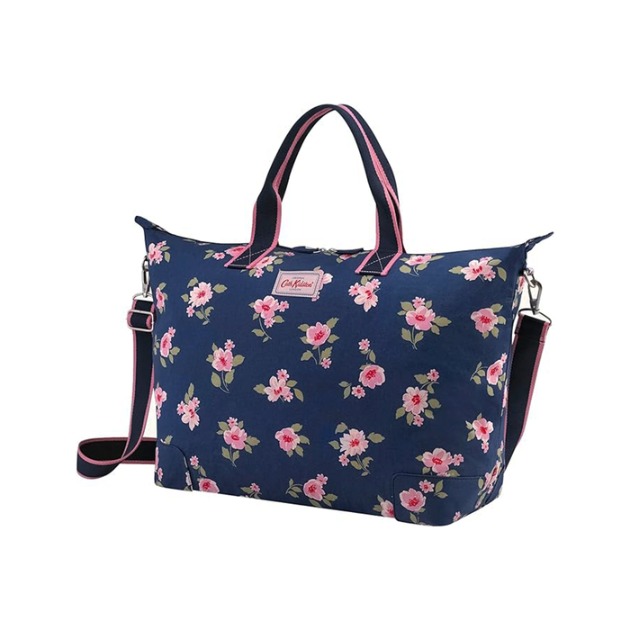 Navy Female Foldaway Holiday Bag Dusk Floral Spaced