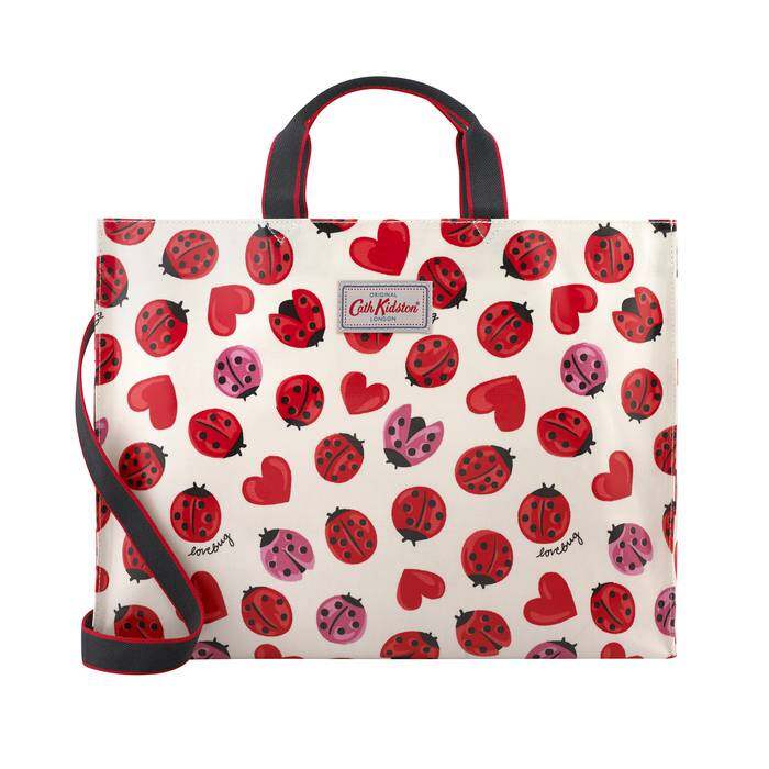 Strappy Carryall Lovebugs Warm Cream