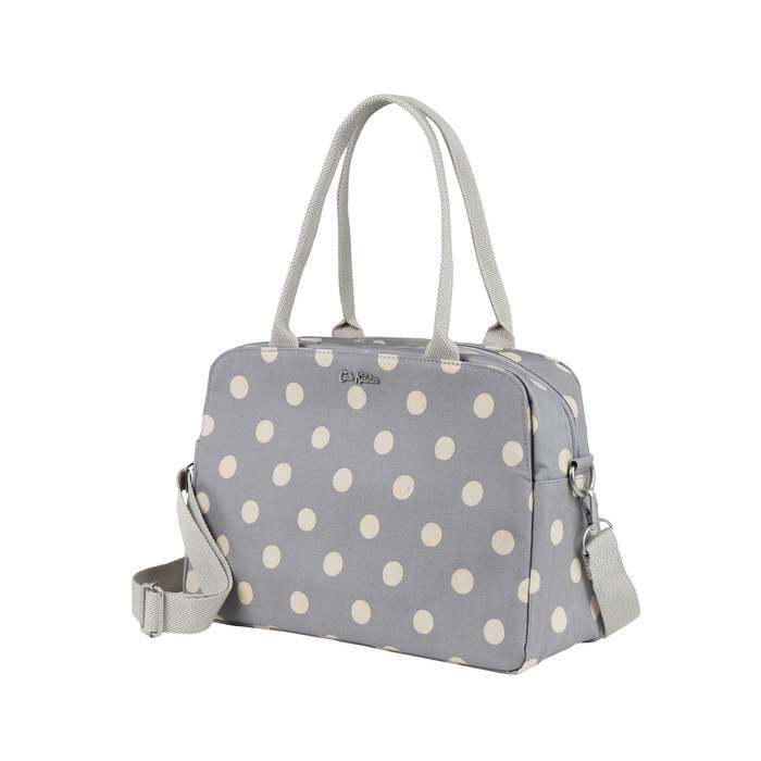 Samson Bag Button Spot Grey 1