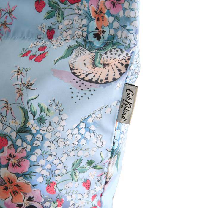 Large Foldaway Tote Shell Bouquet Blue 1