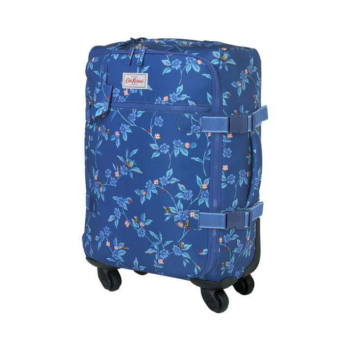 Four Wheel Cabin Bag Greenwich Flowers Midnight Blue 1
