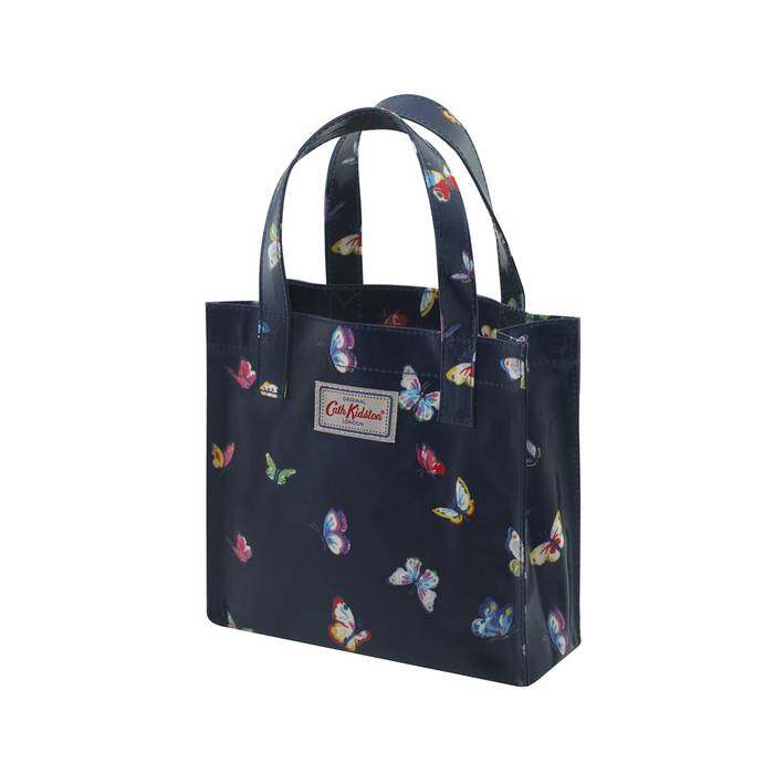 Small Bookbag Butterflies Navy 1