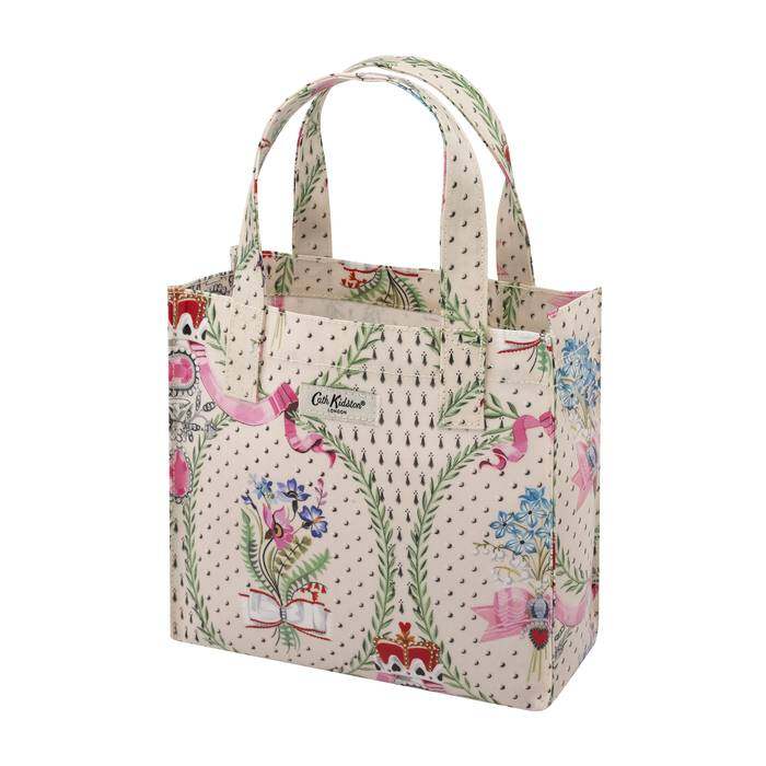 Small Bookbag Royal Bouquets Cream