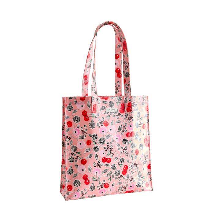 Female Large Bookbag Cherry Bunches Pink