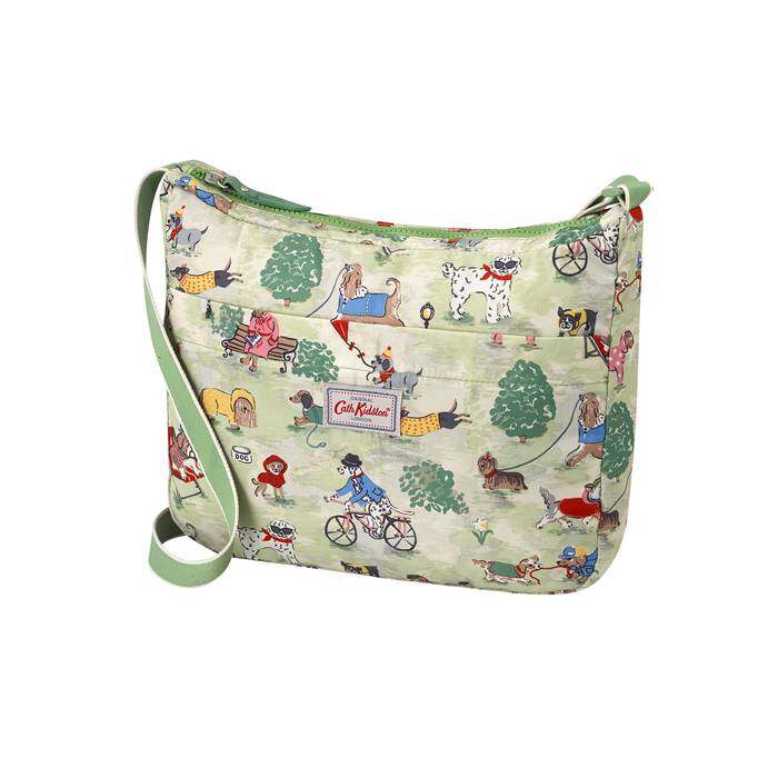 Foldaway Cross Body Park Dogs Green 1