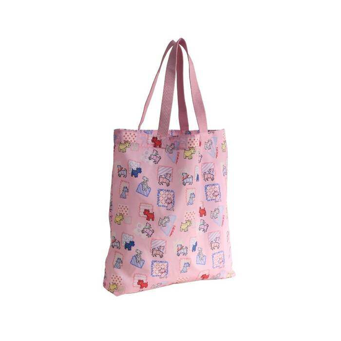 Female Foldaway Tote Teddy Dog Pink